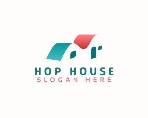 Roof House Realty logo design