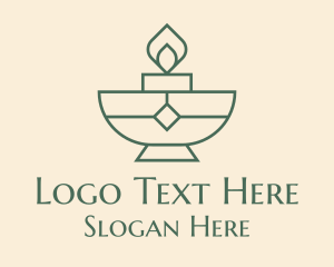 Candle Bowl Decor logo design