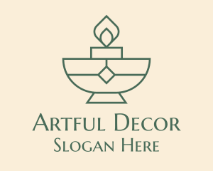 Candle Bowl Decor logo design