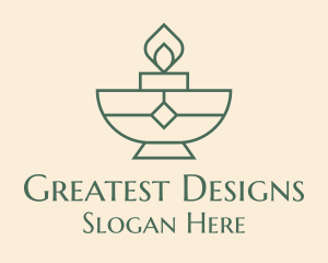 Candle Bowl Decor logo design