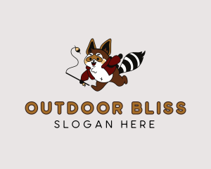 Raccoon Fishing Camp logo design