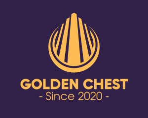 Golden Skyscraper Tower logo design