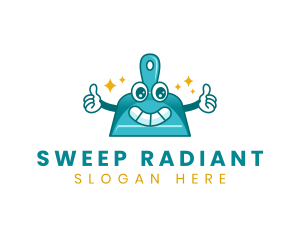 Dustpan Cleaning Sweeping logo design