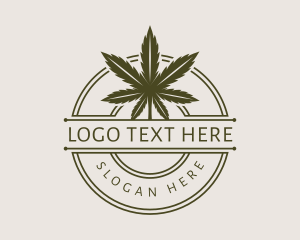 Marijuana Round Badge logo