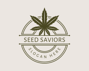 Marijuana Round Badge logo