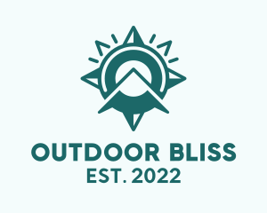 Outdoor Mountain Compass  logo design