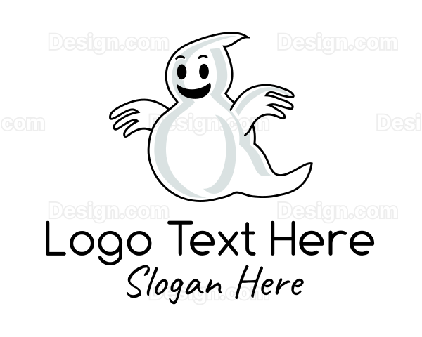 Happy Halloween Ghost Logo