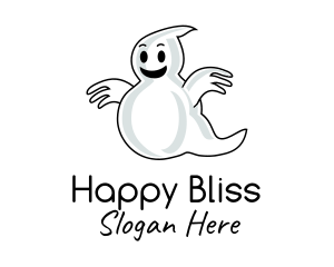 Happy Halloween Ghost  logo design