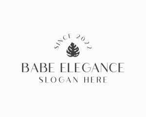 Elegant Leaf Wordmark logo design