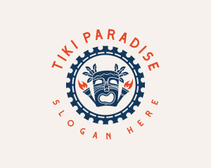 Hawaiian Tiki Vacation logo design