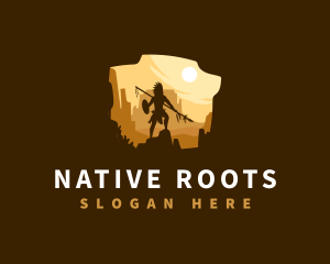 Native American Warrior logo design