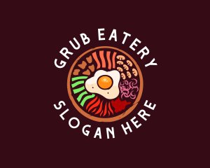 Korean Food Bibimbap logo design