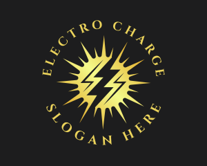 Lightning Sun Power logo design