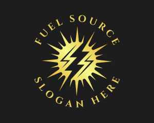 Lightning Sun Power logo design