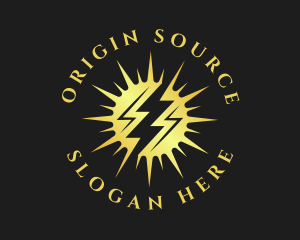 Lightning Sun Power logo design
