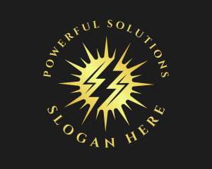 Lightning Sun Power logo design