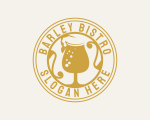 Golden Beer Glassware logo design