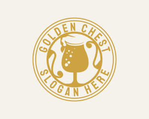 Golden Beer Glassware logo design