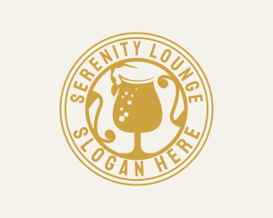 Golden Beer Glassware logo design