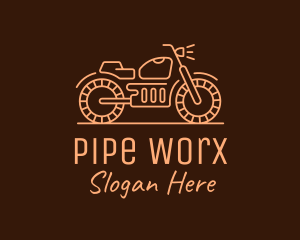 Cool Vintage Motorcycle Motorbike logo design