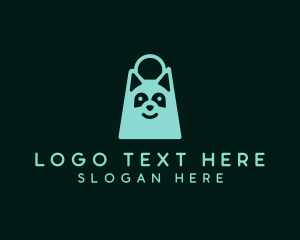 Shop - Dog Shopping Bag logo design