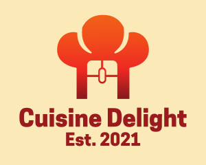 Online Chef Hat  logo design