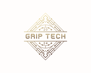 Cyber Tech Circuitry logo design