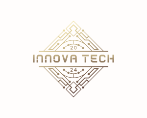 Cyber Tech Circuitry logo design