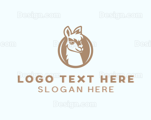 Wild Alpaca Animal Logo