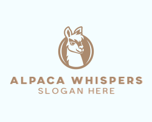 Wild Alpaca Animal logo design