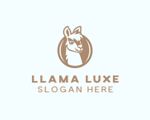 Wild Alpaca Animal logo design