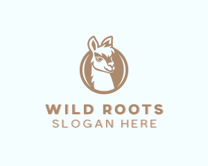 Wild Alpaca Animal logo design