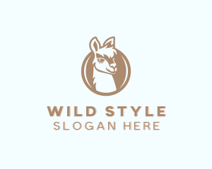 Wild Alpaca Animal logo design