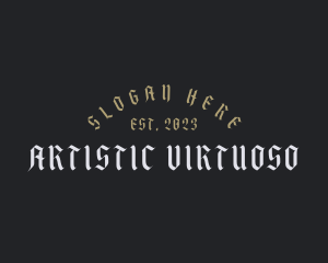 Gothic Bistro Calligraphy logo design