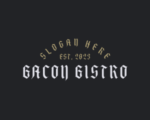 Gothic Bistro Calligraphy logo design