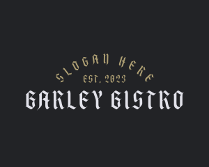 Gothic Bistro Calligraphy logo design