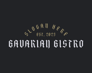 Gothic Bistro Calligraphy logo design