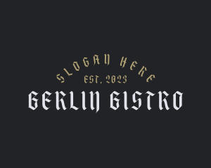 Gothic Bistro Calligraphy logo design