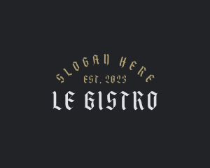 Gothic Bistro Calligraphy logo design