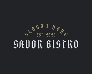 Gothic Bistro Calligraphy logo design