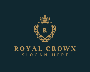 Royal Crown Shield Crest logo design