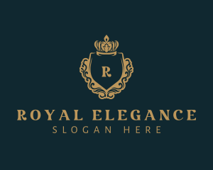 Royal Crown Shield Crest logo design