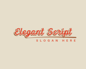 Retro Hipster Script logo design