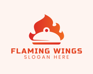 Gradient Flame Cloche logo design