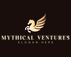 Luxury Wing Horse Pegasus logo design