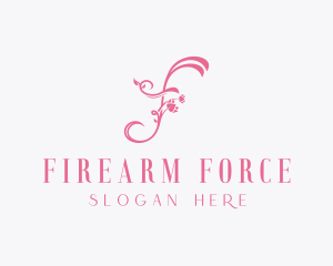 Floral Spa Letter F logo design