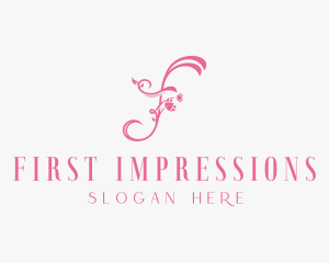 Floral Spa Letter F logo design