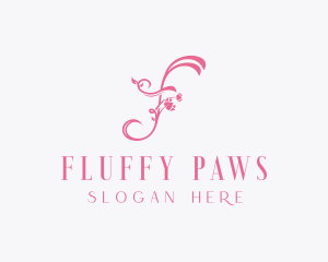 Floral Spa Letter F logo design