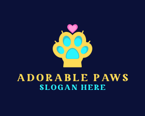 Puppy Dog Paw logo design