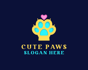 Puppy Dog Paw logo design
